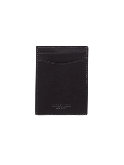 Shop Coach Men's Leather Card Case In Black