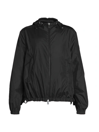 Shop Moncler Women's Boissard Hooded Zip-up Jacket In Black