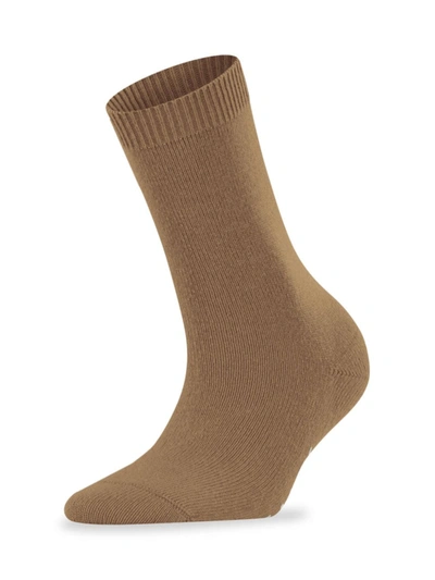 Shop Falke Women's Cosy Wool Socks In Almond