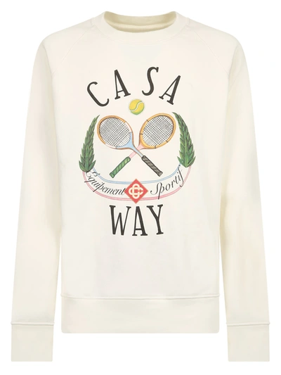 Shop Casablanca Cotton Sweater In White