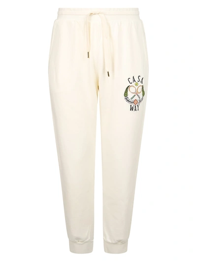 Shop Casablanca Jogger Trousers In White
