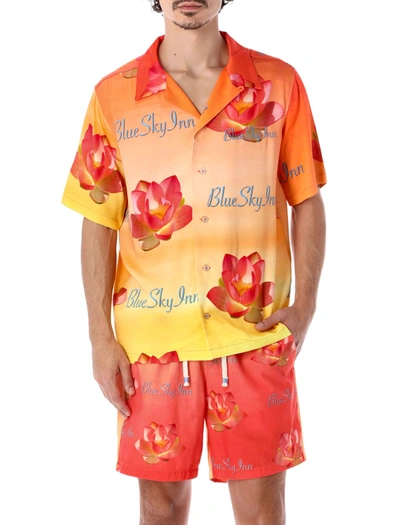 Shop Blue Sky Inn Bowling Short-sleeves Shirt In Print Sea