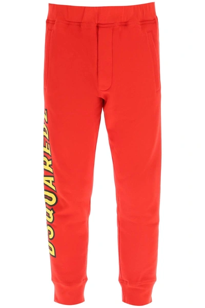 Shop Dsquared2 Sweatpants With Logo In Red (red)