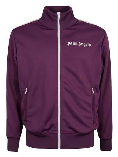 Shop Palm Angels Classic Track Jacket In Burgundy/off-white