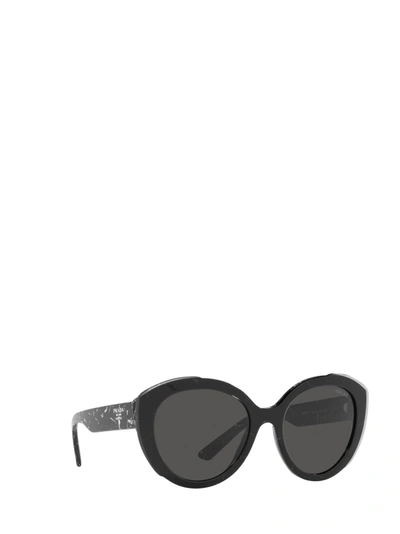 Shop Prada Eyewear Sunglasses In Black Marble / Top Black Transp