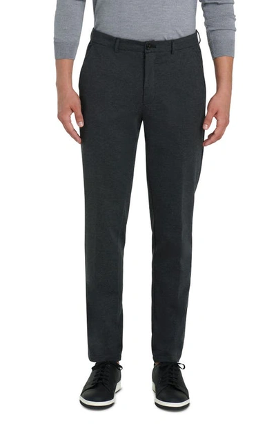 Shop Bugatchi Stretch Knit Cotton Blend Pants In Anthracite