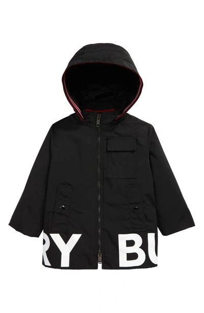 Shop Burberry Kids' Toby 3-in-1 Down Hooded Jacket In Black