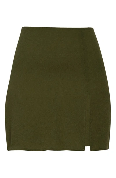 Shop Reformation Margot Miniskirt In Fern Green