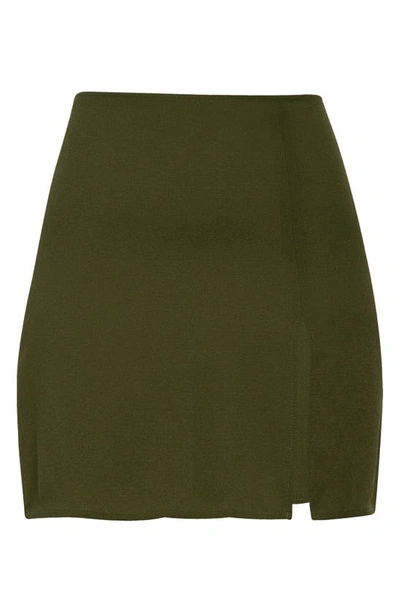 Reformation Margot Miniskirt In Fern Green