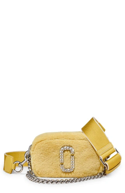 Shop Marc Jacobs Snapshot Faux Fur Crossbody Bag In Chick Yellow