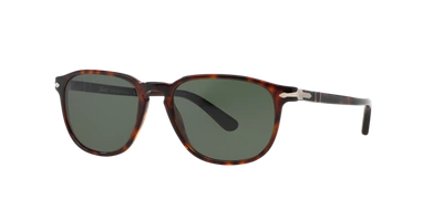 Persol Rectangular Frame Sunglasses In Green