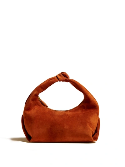 Shop Khaite Small Beatrice Suede Leather Hobo Bag