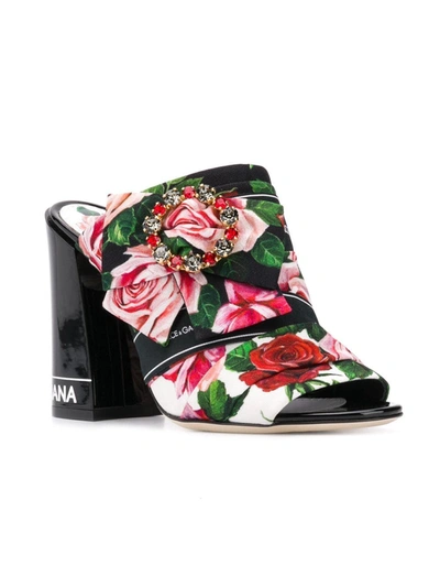 Shop Dolce E Gabbana Women's Black Leather Sandals