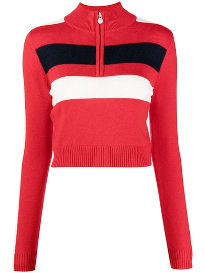 Shop Perfect Moment Mania Knitted Wool Jumper In Rot