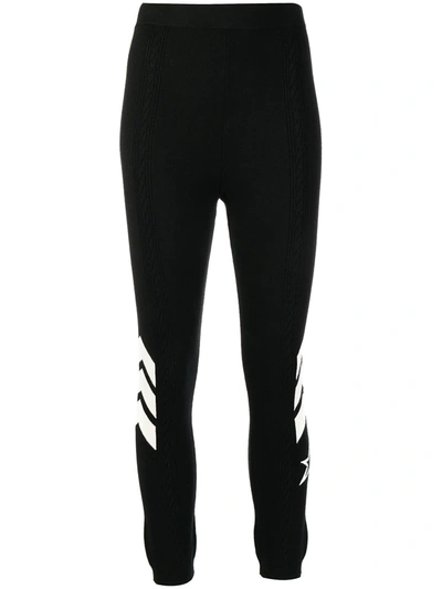 Shop Perfect Moment Cable Knitted Leggings In Black