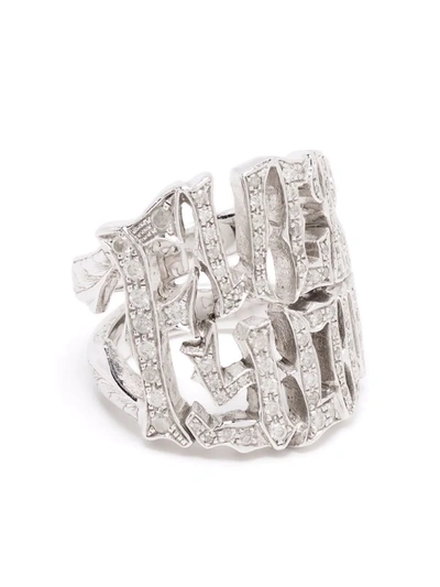 Shop Loree Rodkin 14kt White Gold Diamond Ring In Silver