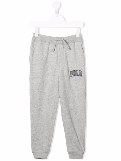 Shop Ralph Lauren Logo-embroidered Track Pants In Grey
