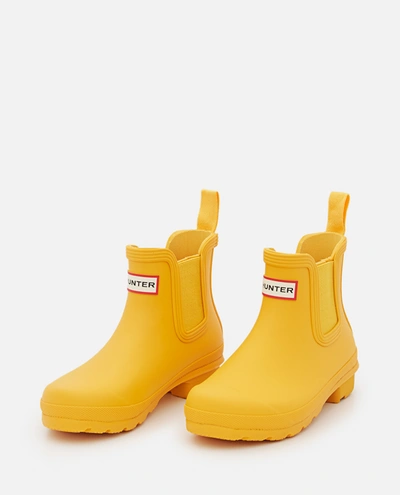 Shop Hunter Chelsea Rubber Boots In Yellow