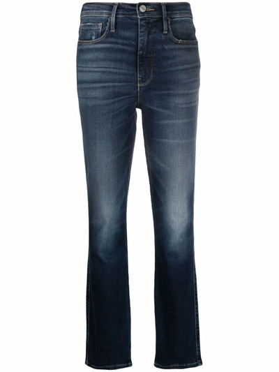 Shop Frame Le Sylvie Slim-fit Jeans In Blue