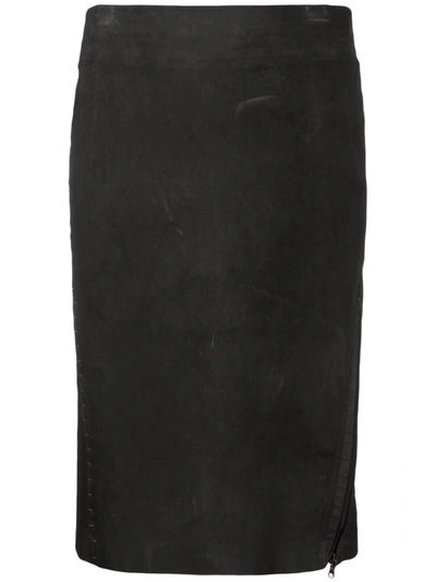 Shop Isaac Sellam Experience Side-slit Skirt In Grau