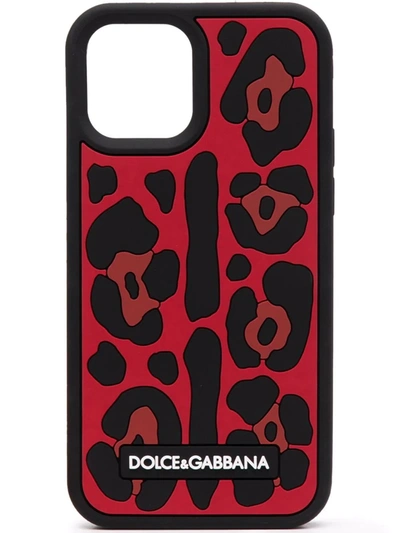 Shop Dolce & Gabbana Leopard-print Iphone 12 Pro Case In Schwarz