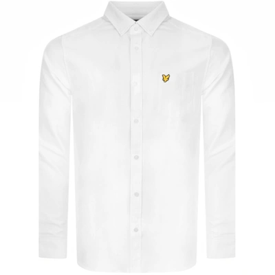 Shop Lyle & Scott Lyle And Scott Oxford Long Sleeve Shirt White