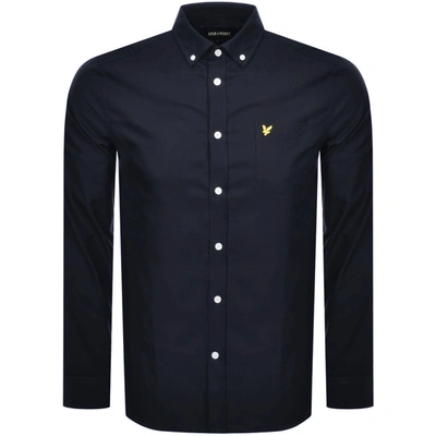 Lyle & Scott Lyle And Scott Oxford Long Sleeve Shirt Navy In Navy