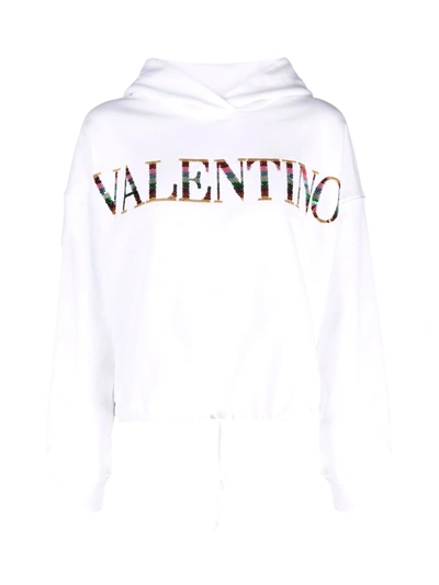 Shop Valentino Hoodies Sweatshirt In Bo White