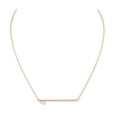 Shop Repossi Serti Sur Vide Necklace In Pink Gold