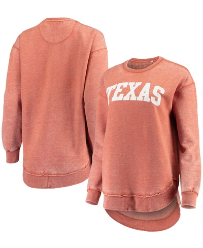 Shop Pressbox Women's Texas Orange Texas Longhorns Vintage-like Wash Pullover Sweatshirt