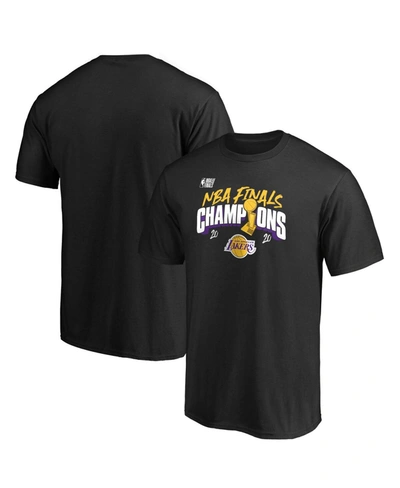 Shop Fanatics Men's Black Los Angeles Lakers 2020 Nba Finals Champions Shot Clock T-shirt