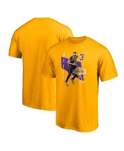 Fanatics Men's Anthony Davis Gold Los Angeles Lakers Pick Roll T-shirt In Gold