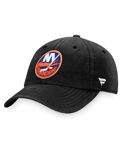 Shop Fanatics Men's Black New York Islanders Core Primary Logo Adjustable Hat
