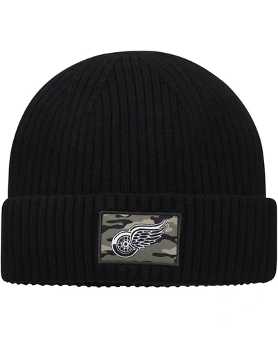 Shop Adidas Originals Men's Black Detroit Red Wings Military Appreciation Cuffed Knit Hat