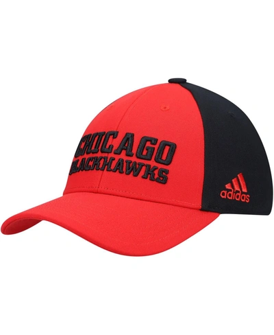 Shop Adidas Originals Men's Red Chicago Blackhawks Locker Room Adjustable Hat