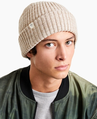 Shop Sun + Stone Men's Solid Beanie, Created For Macy's In Cream
