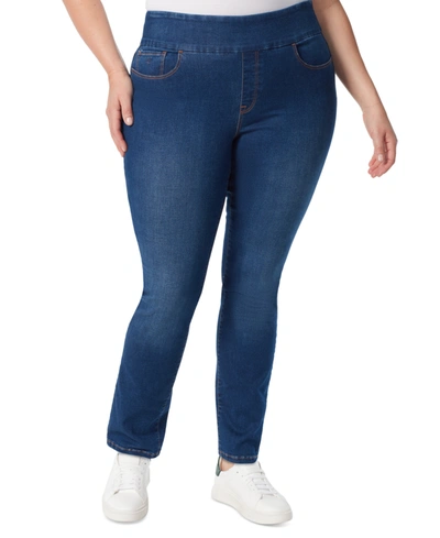 Shop Gloria Vanderbilt Plus Size Amanda Pull-on Jeans, In Regular & Short In Vermont