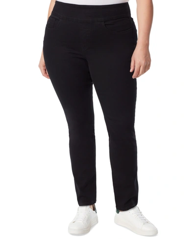 Shop Gloria Vanderbilt Plus Size Amanda Pull-on Jeans In Black