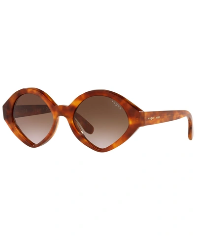 Shop Vogue Mbb X  Eyewear Sunglasses, Vo5394s 52 In Yellow Havana-brown Gradient