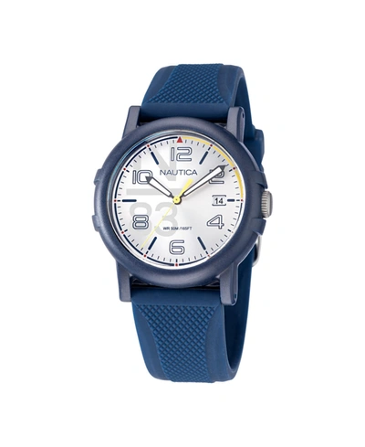 Shop Nautica N83 Men's Blue Silicone Strap Watch 38mm