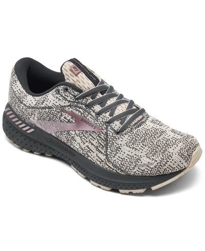 Shop Brooks Women's Adrenaline Gts 21 Running Sneakers From Finish Line In Almond/ombre