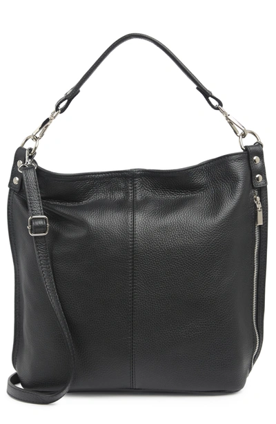 Shop Massimo Castelli Maison Heritage Leather Shoulder Bag In Black