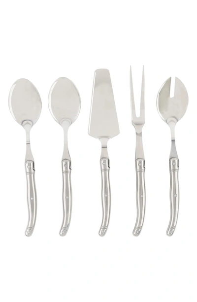French Home Laguiole 5-piece Serving Set In Silver