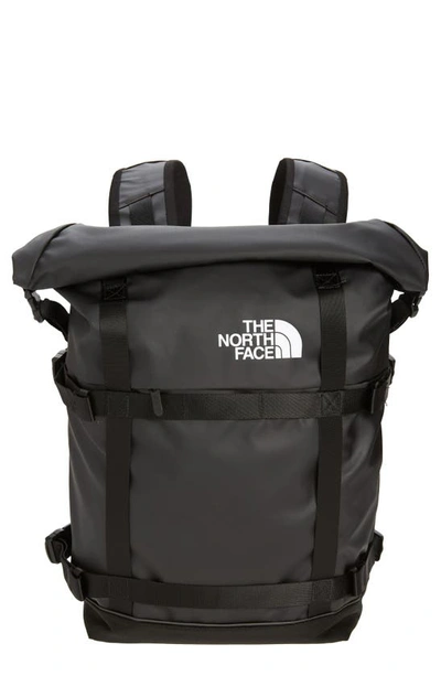 The North Face Commuter Roll Top Backpack In Tnf Black/ Tnf Black | ModeSens