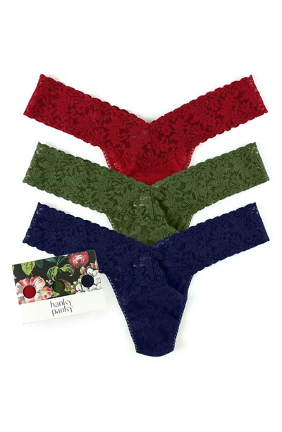 Shop Hanky Panky Assorted 3-pack Low Rise Thongs In Fall 2021