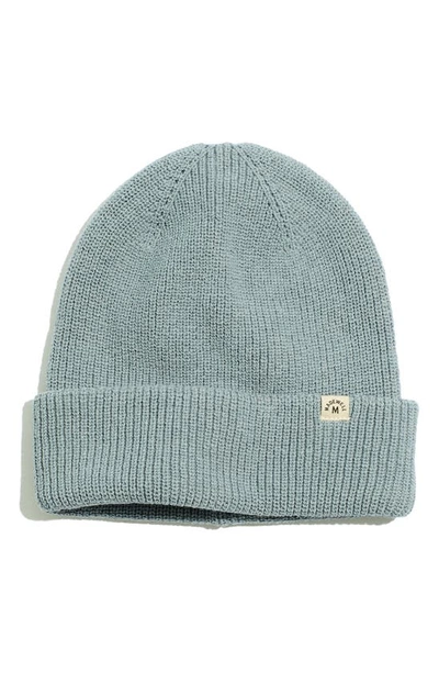 Shop Madewell Recycled Cotton Beanie In Blue Horizon