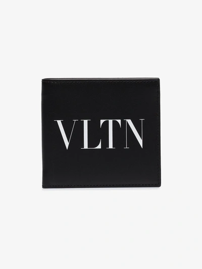 Shop Valentino Portafoglio Logo Vltn In Black