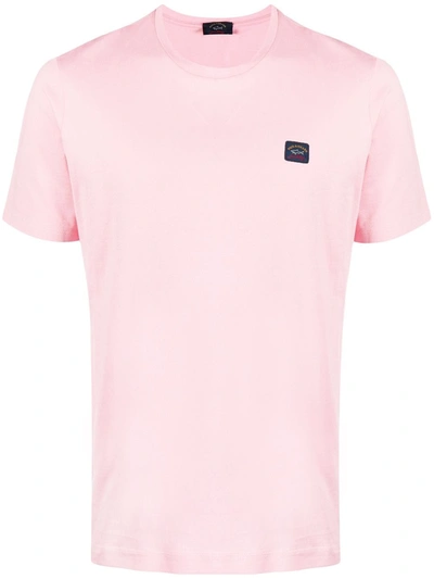 Shop Paul & Shark Logo T-shirt In Pink & Purple