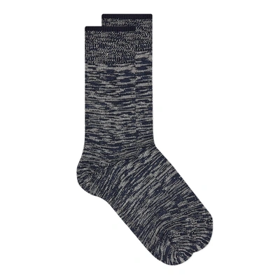 Shop Nudie Jeans Rasmusson Socks In Navy