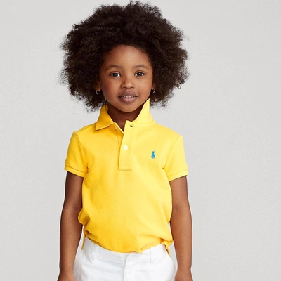 Polo Ralph Lauren Kids' Cotton Mesh Polo Shirt In Yellowfin | ModeSens